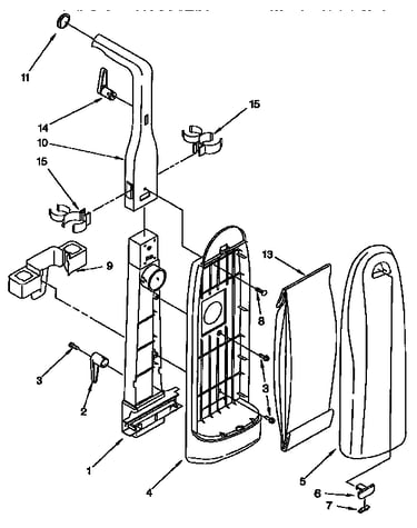 Bag housing and handle parts