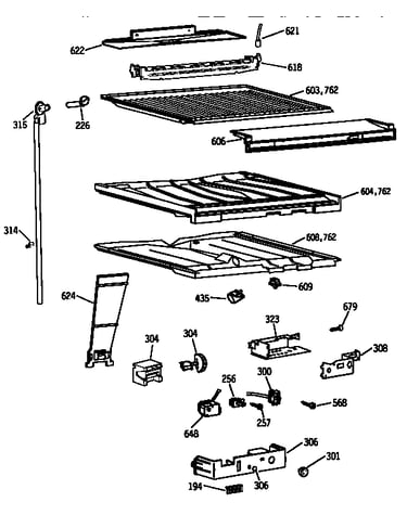 Compartment separator parts