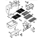 Kenmore 258158200 grill and burner section diagram