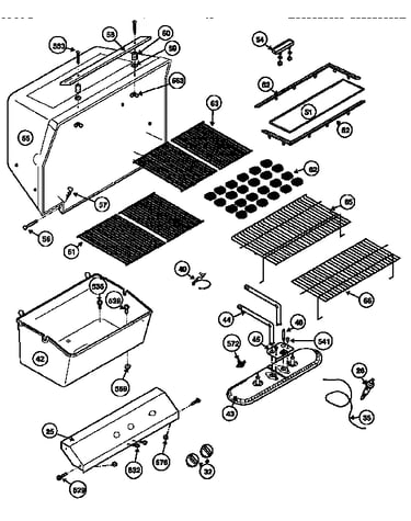 Grill and burner section