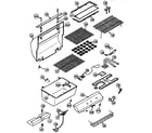 Kenmore 920154410 grill and burner section diagram