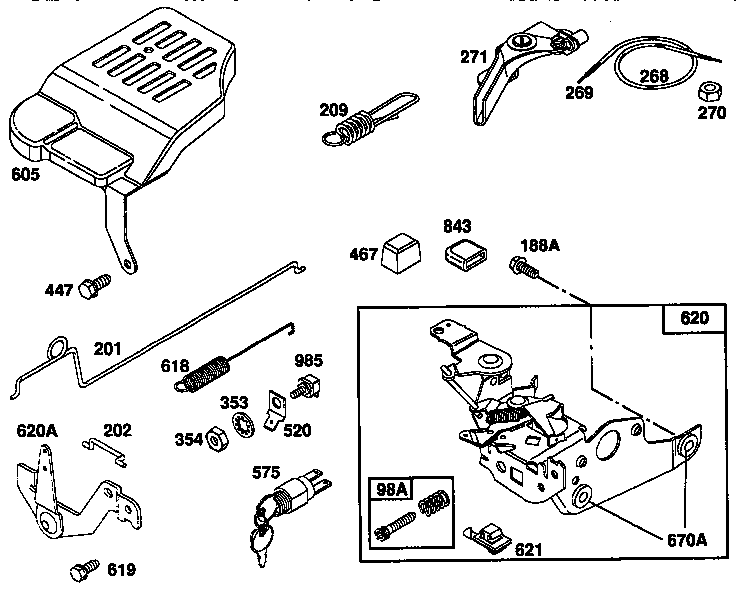 Control cover/carburetor bracket