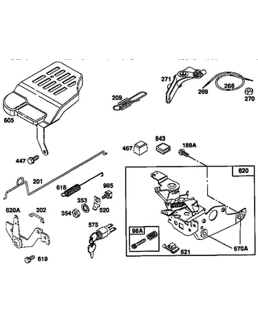 Control cover/carburetor bracket