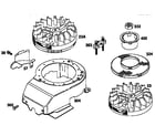 Briggs & Stratton 124700 TO 124799 (0611 - 0683) blower housing and flywheel assembly diagram