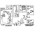 Briggs & Stratton 135200 TO 135299 (0001 - 0007) crankcase assembly diagram