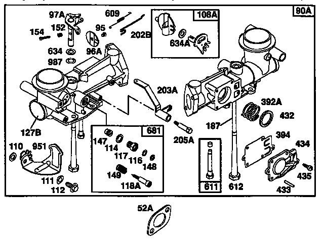 EXPLODED VIEW-CARBURETOR ASSEMBLY