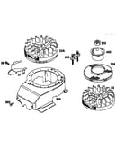 Flywheel assembly and blower housing
