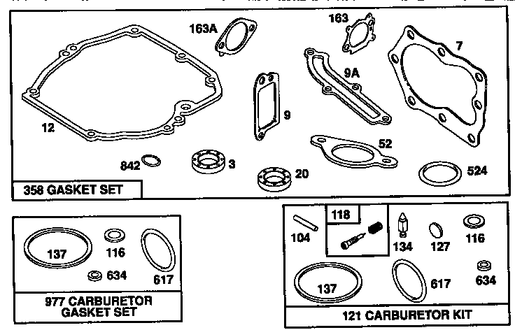 CARBURETOR GASKET SET/CARBURETOR KIT