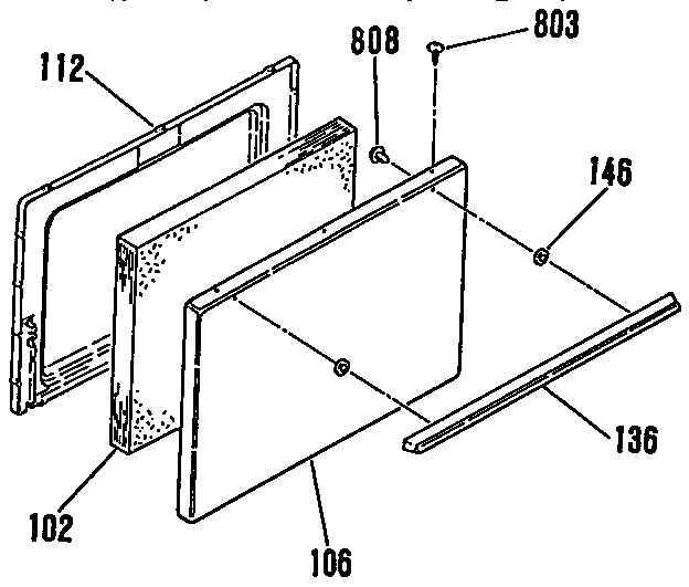 Oven door section