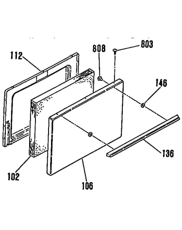 Oven door section