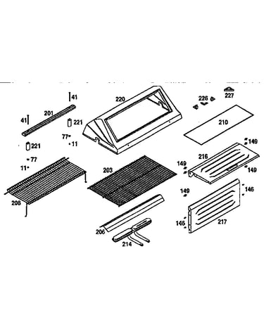 Grill top and cooking grate