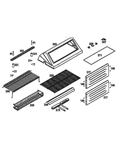 Grill top and cooking grate