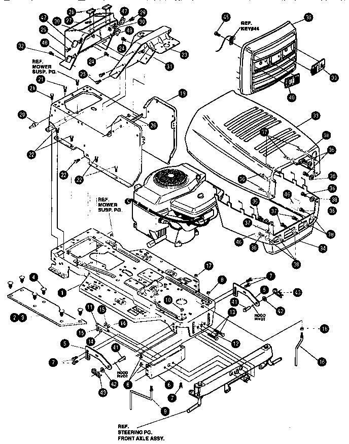 Chassis and hood assembly