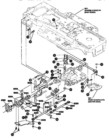 Rear steering assembly