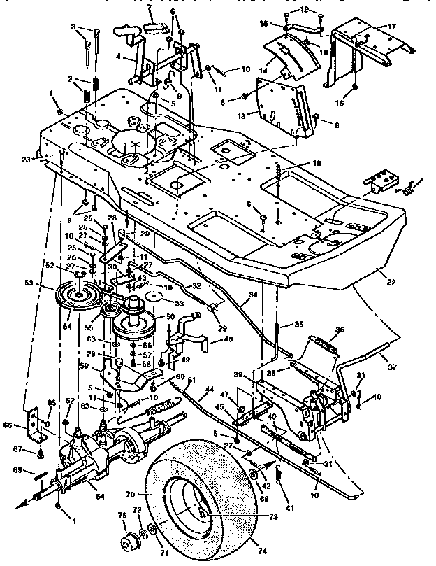 Repair parts motion drive