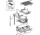 Kenmore 3639638786 shelf parts diagram