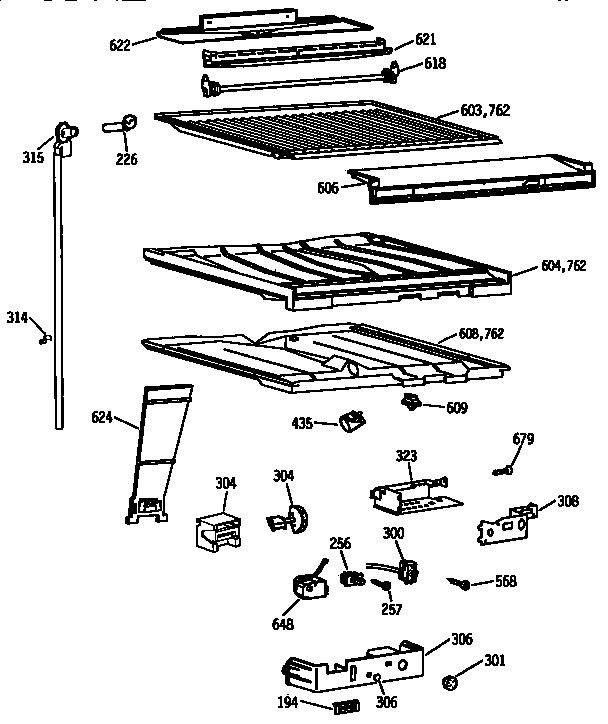Compartment separator parts