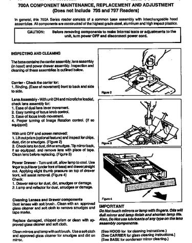 Component maintenance, replacement & adjustment