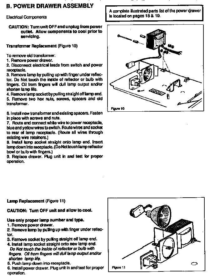 Power drawer assembly