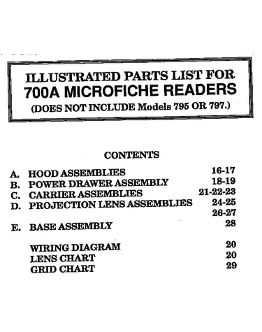 Illustrated parts list