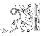 Kenmore 1162451290 hose and attachment parts diagram