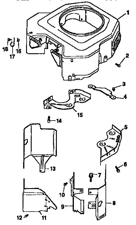 BLOWER HOUSING AND BAFFLES