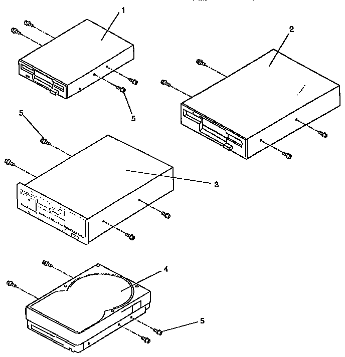 Diskette and hard drives