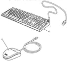 IBM PS/1 TYPES 2133A, 2155A, 2168A keyboard and mouse diagram