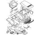 Craftsman 502255120 chassis and hood diagram