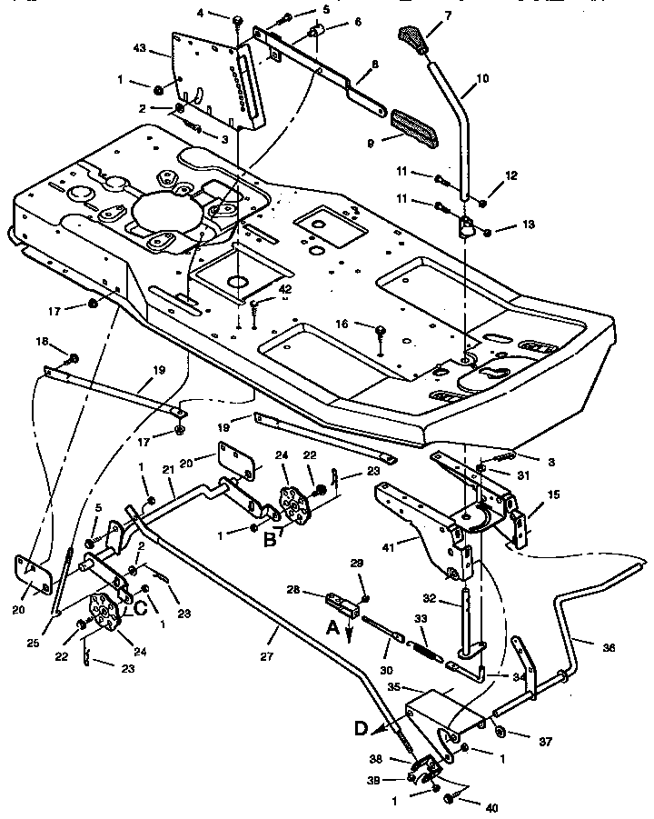 MOWER HOUSING SUSPENSION