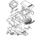 Craftsman 502255121 chassis and hood diagram