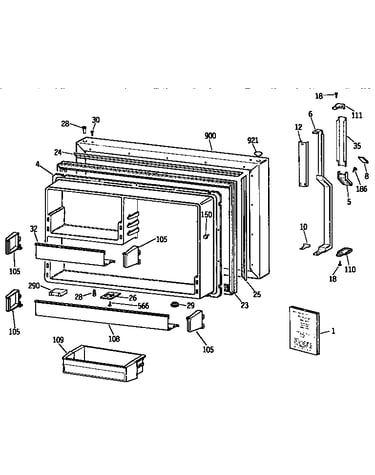 Freezer door