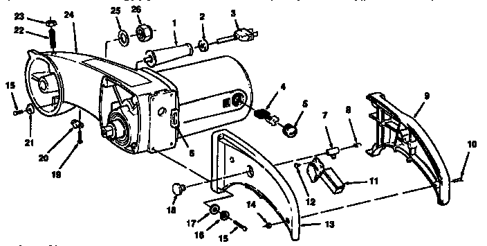 Arm and motor assembly