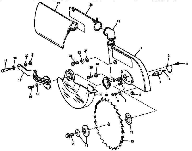 Blade and blade guard assembly