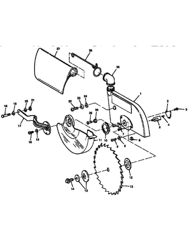 Blade and blade guard assembly