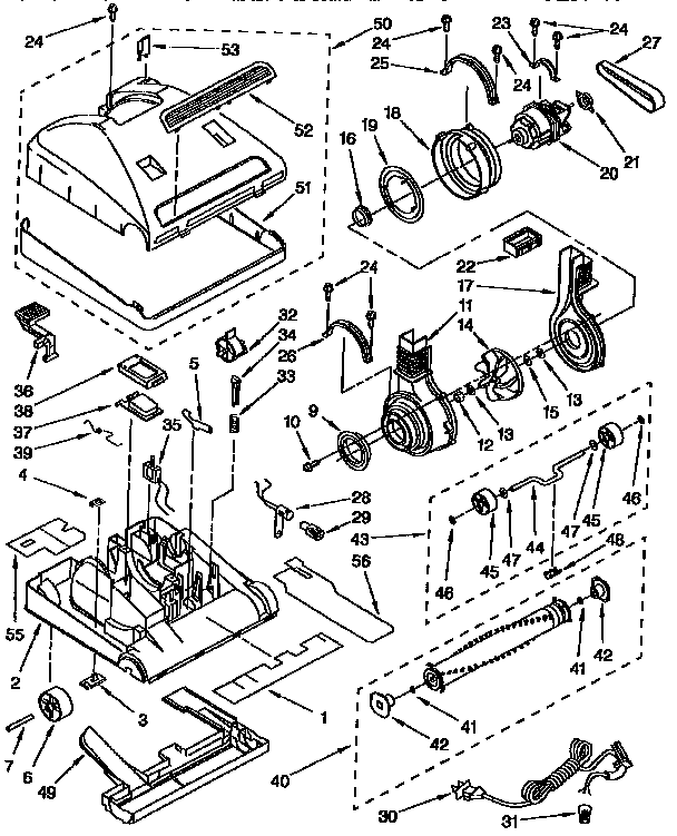 Nozzle and motor parts