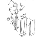 Kenmore 1163429590 bag housing and handle parts diagram