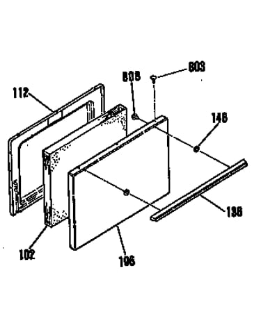 Oven door section