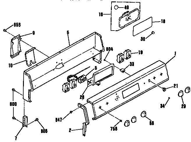 Backguard section