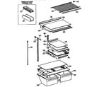 Kenmore 3639638586 shelf parts diagram