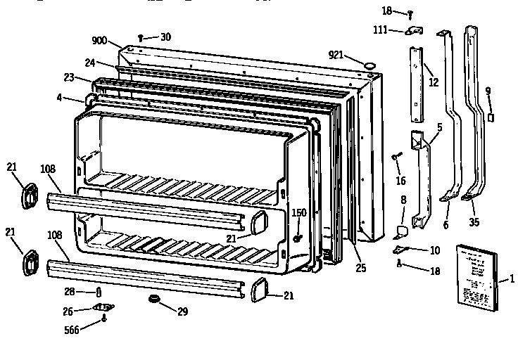 Freezer door