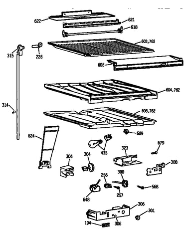 Compartment separator parts