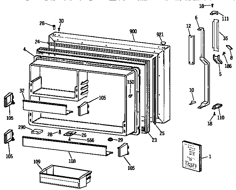 FREEZER DOOR