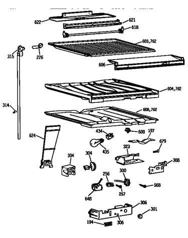 Compartment separator parts