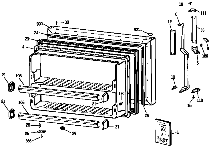 Freezer door