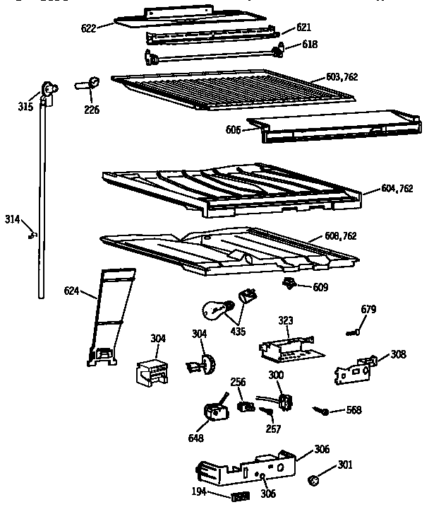 Compartment separator parts