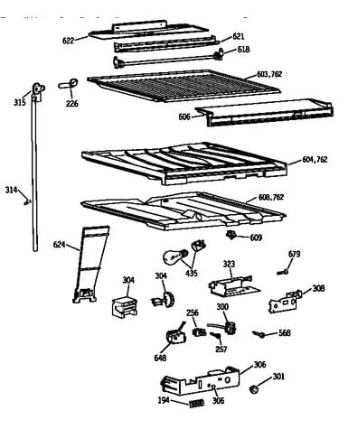 Compartment separator parts