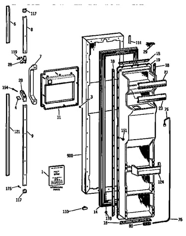 Freezer door