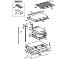 Kenmore 3639638587 shelf parts diagram