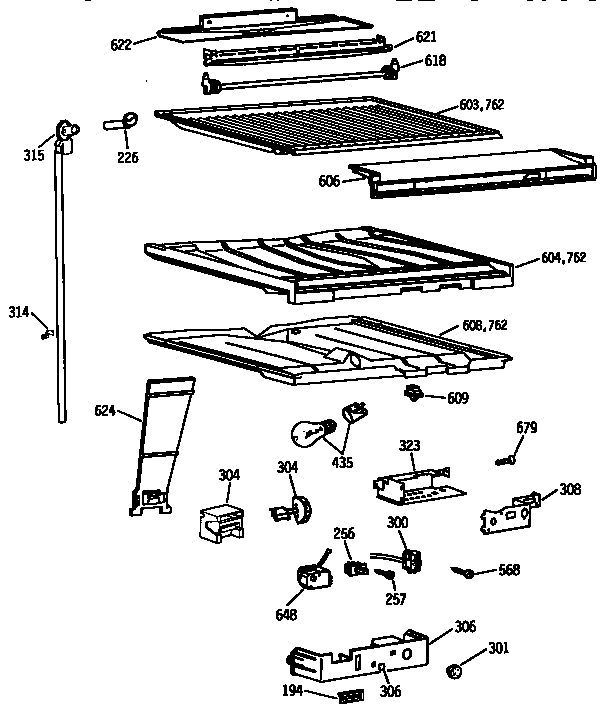 Compartment separator parts